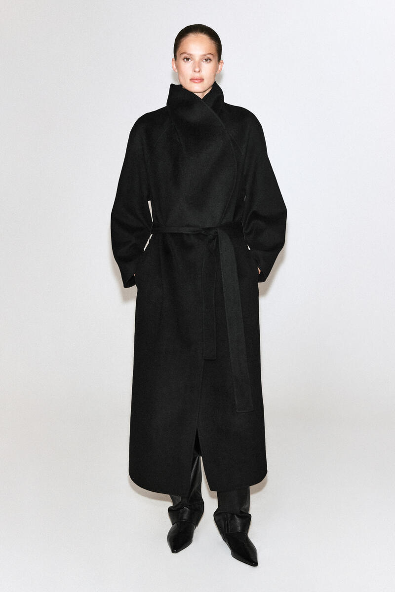 DOUBLE-FACED WOOL SHAWL-COLLAR COAT ダブルフェイスウールショール