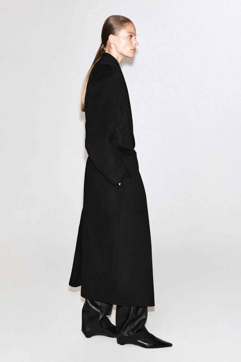 DOUBLE-FACED WOOL SHAWL-COLLAR COAT ダブルフェイスウールショール