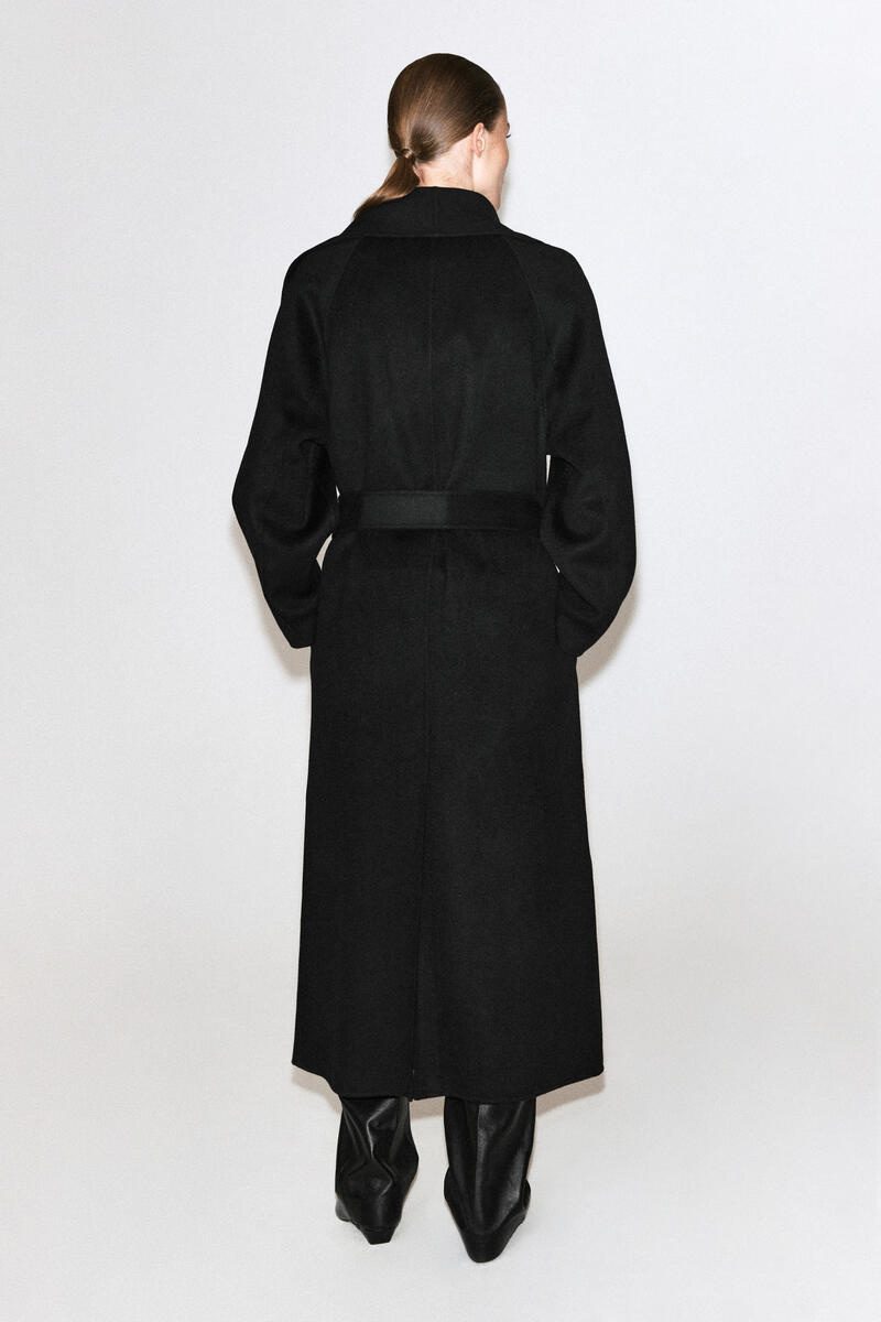 DOUBLE-FACED WOOL SHAWL-COLLAR COAT ダブルフェイスウールショール