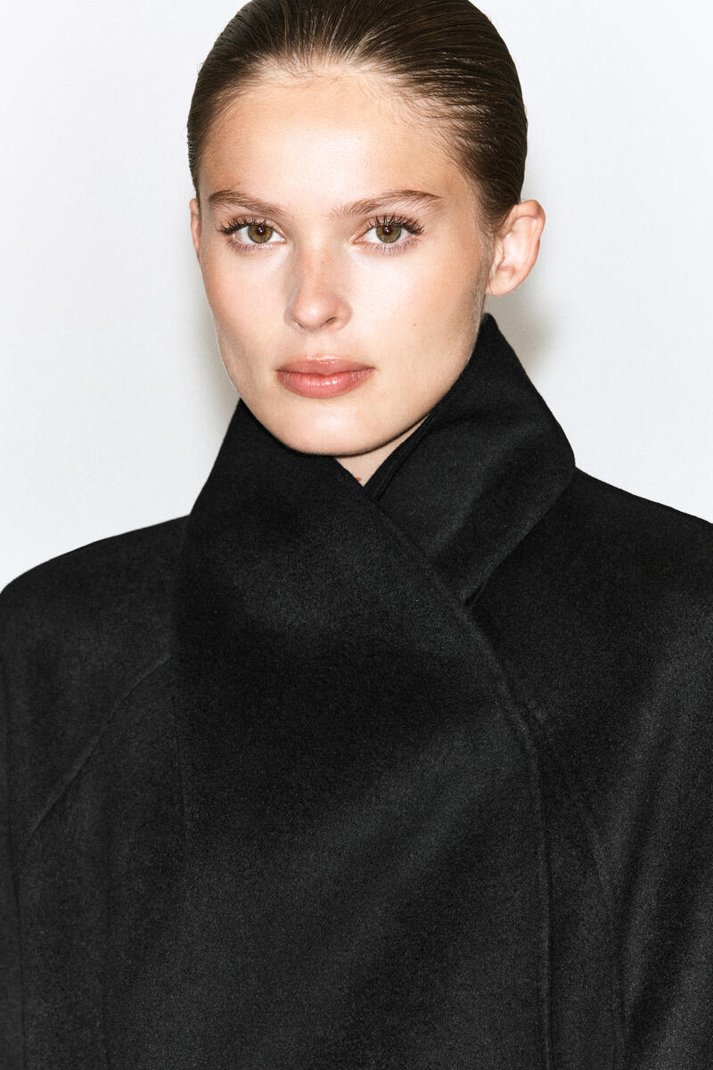 DOUBLE-FACED WOOL SHAWL-COLLAR COAT ダブルフェイスウールショール