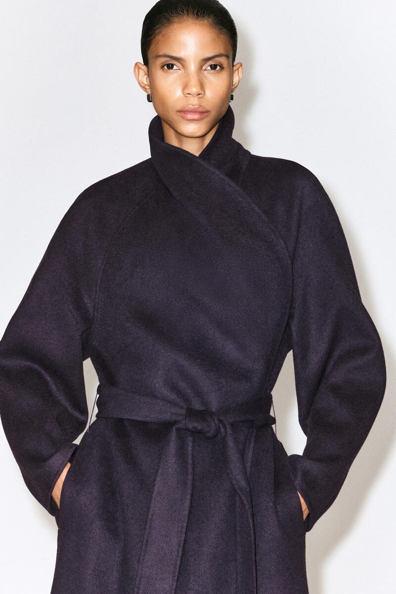 DOUBLE-FACED WOOL SHAWL-COLLAR COAT ダブルフェイスウール ショール