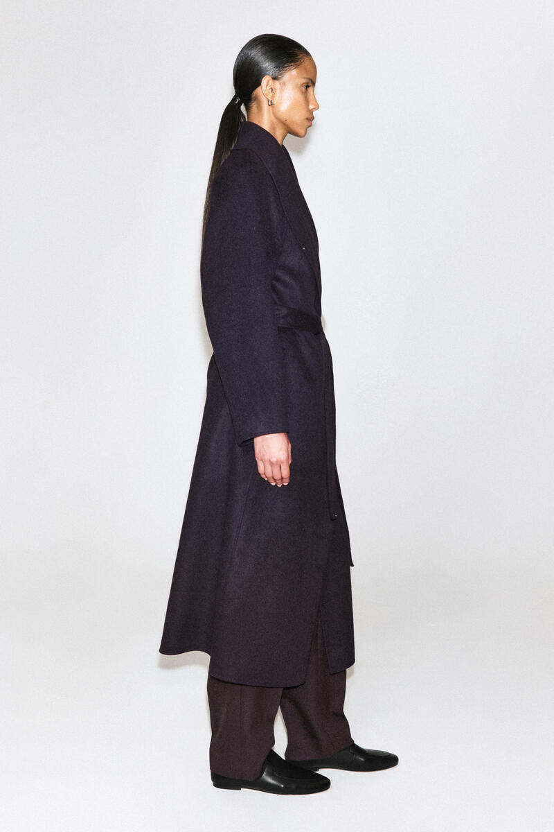 DOUBLE-FACED WOOL SHAWL-COLLAR COAT ダブルフェイスウール ショール