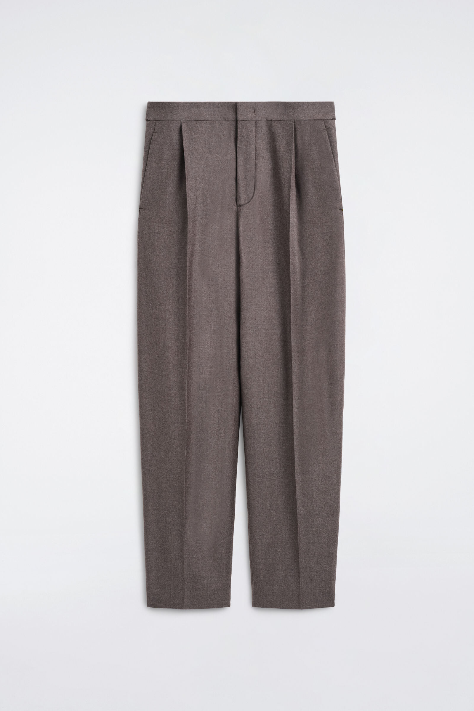 WOOL-FLANNEL RELAXED-FIT STRAIGHT-LEG TROUSERS ウールフランネル