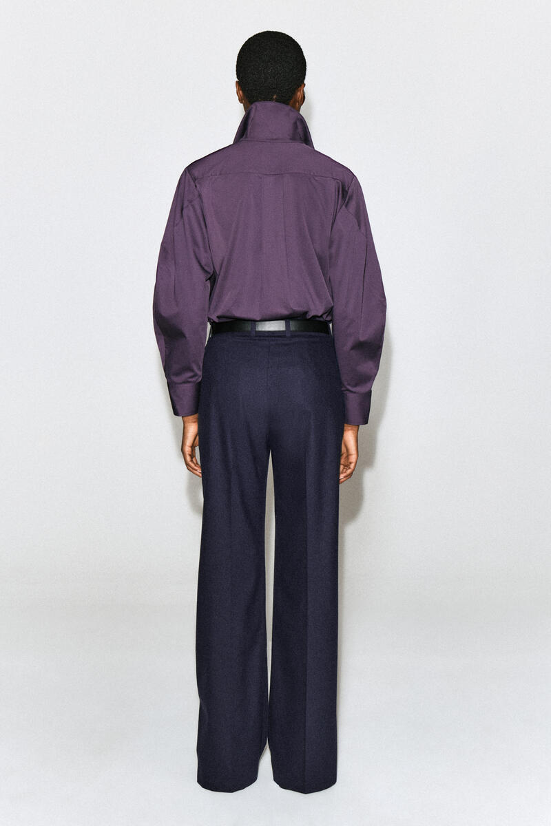 COS オーバーサイズ フォールデッドカラー コットンシャツ