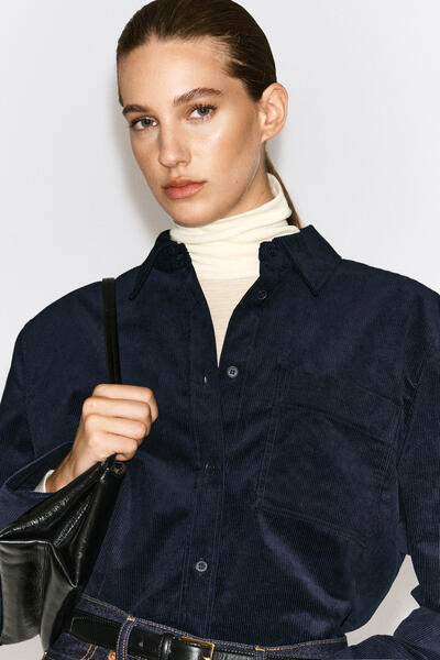 COS コットンコーデュロイシャツ