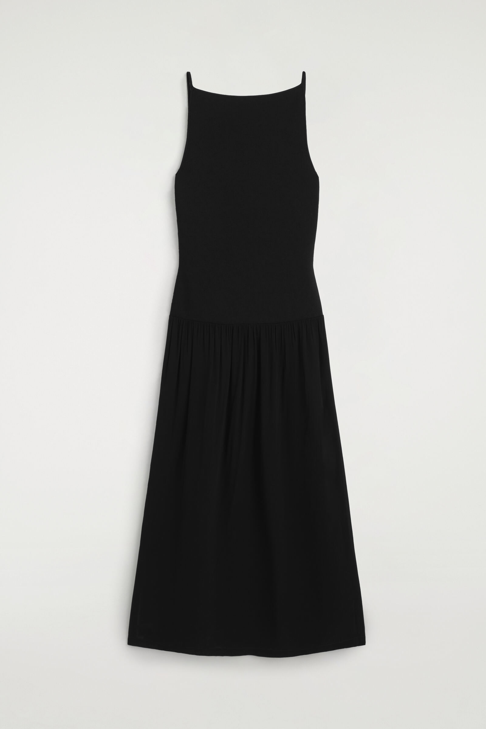 CONTRAST-PANEL MAXI DRESS コントラストパネルミニワンピース