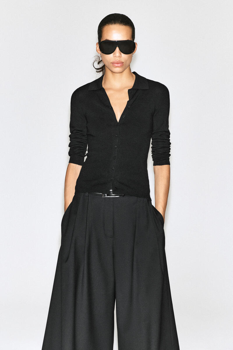 SEAMLESS MERINO WOOL SHIRT シームレス メリノウールシャツ BLACK
