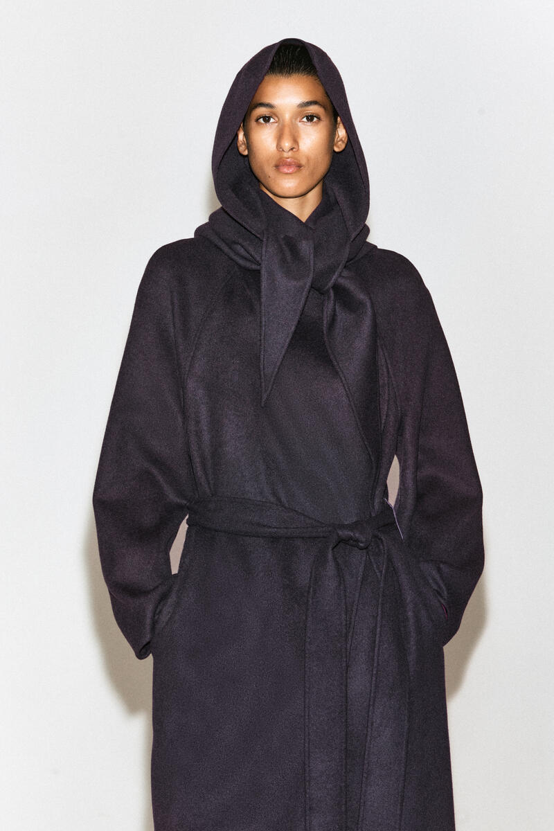 DOUBLE-FACED WOOL-BLEND HOOD ダブルフェイス ウールブレンドフード