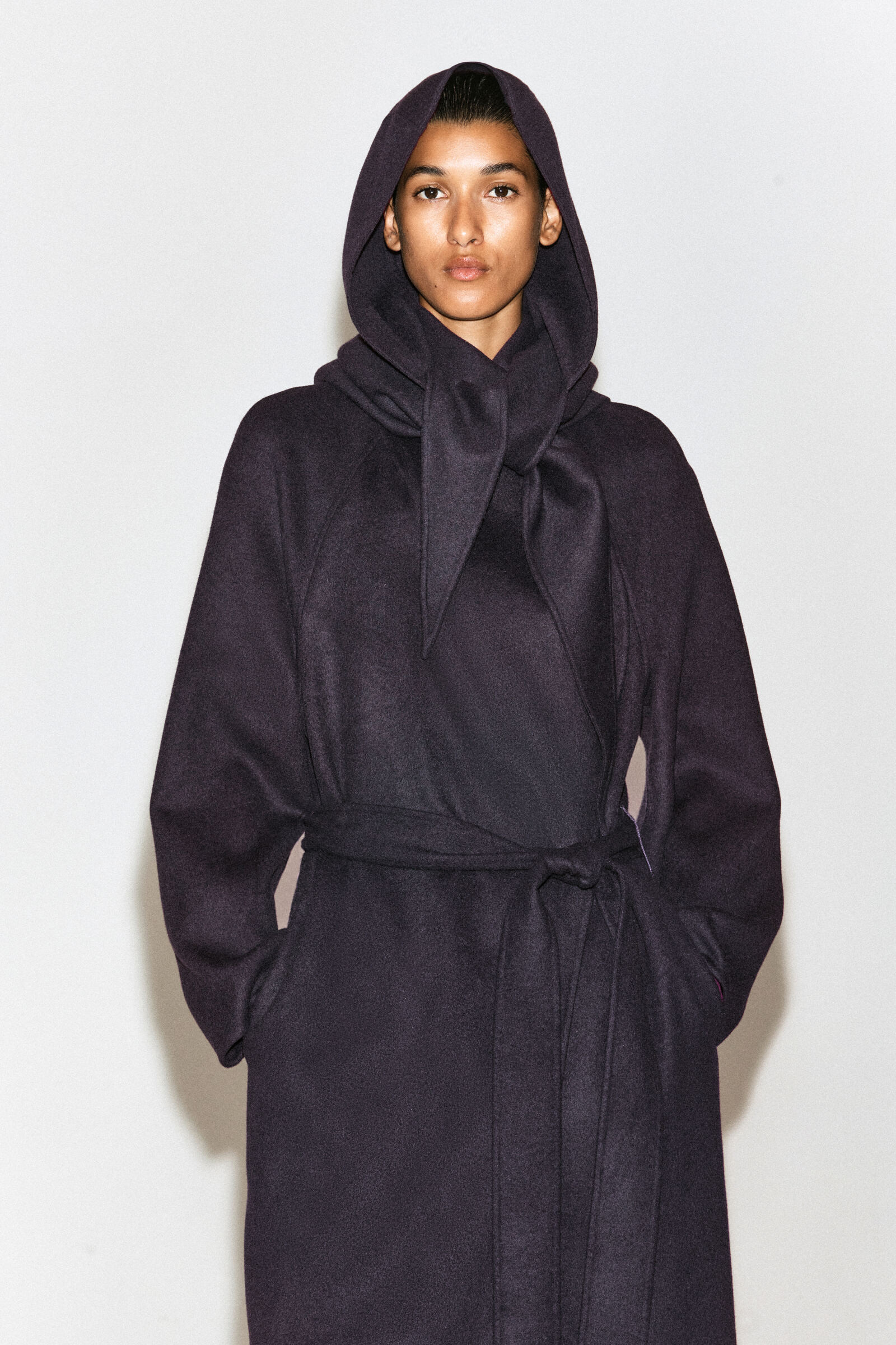 DOUBLE-FACED WOOL-BLEND HOOD ダブルフェイス ウールブレンドフード