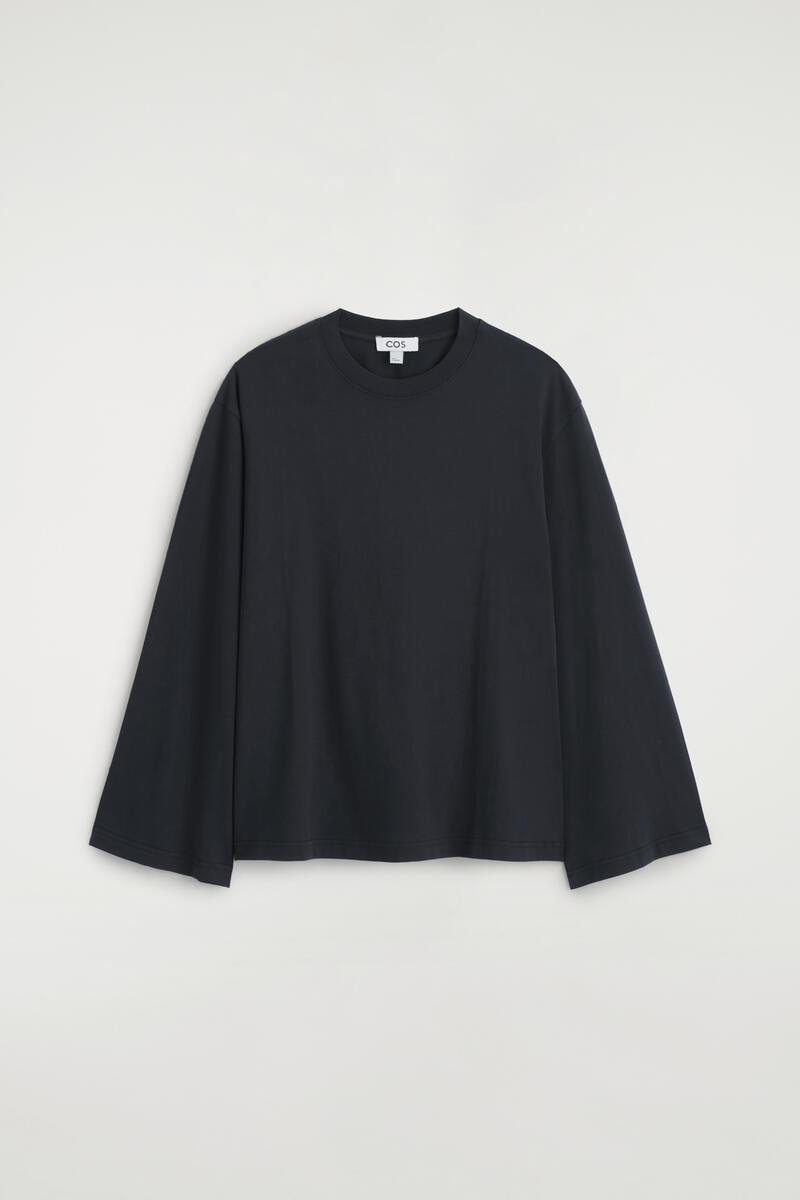COS ブラッシュドコットン 長袖Tシャツ
