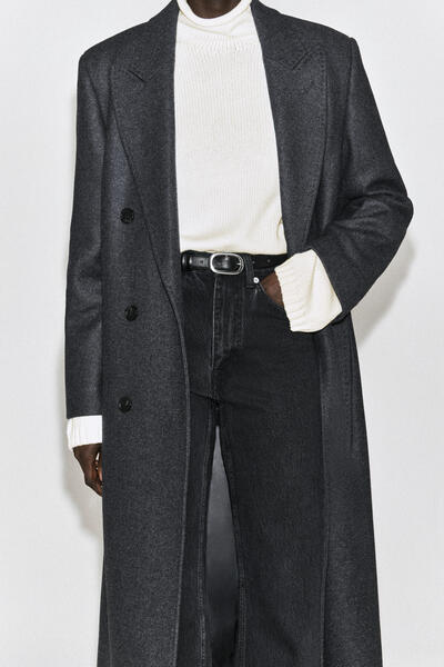 COS オーバルバックルレザーベルト