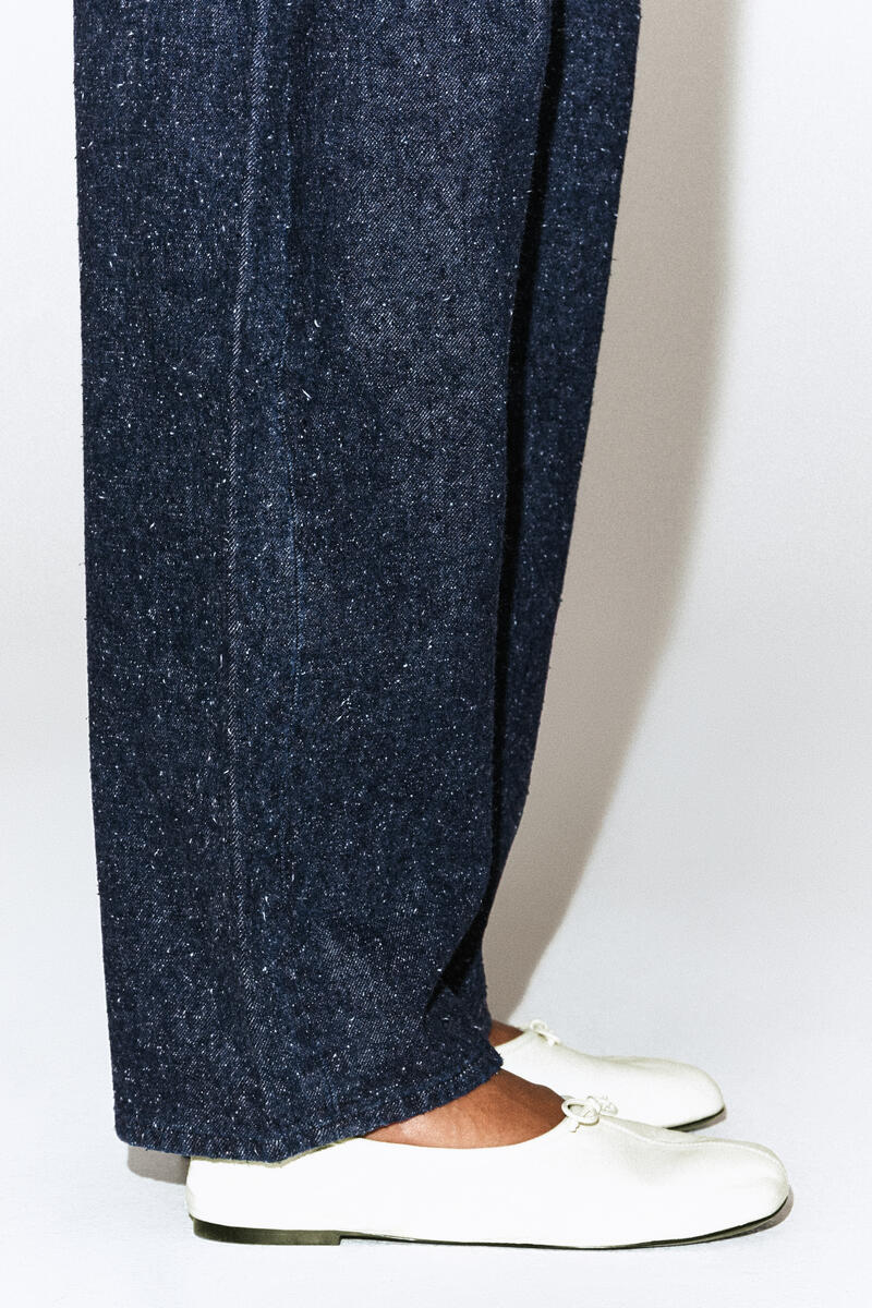 COS シワ加工 パテントレザー バレエシューズ