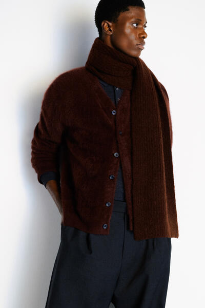 COS ブラッシュドカシミヤVネックカーディガン