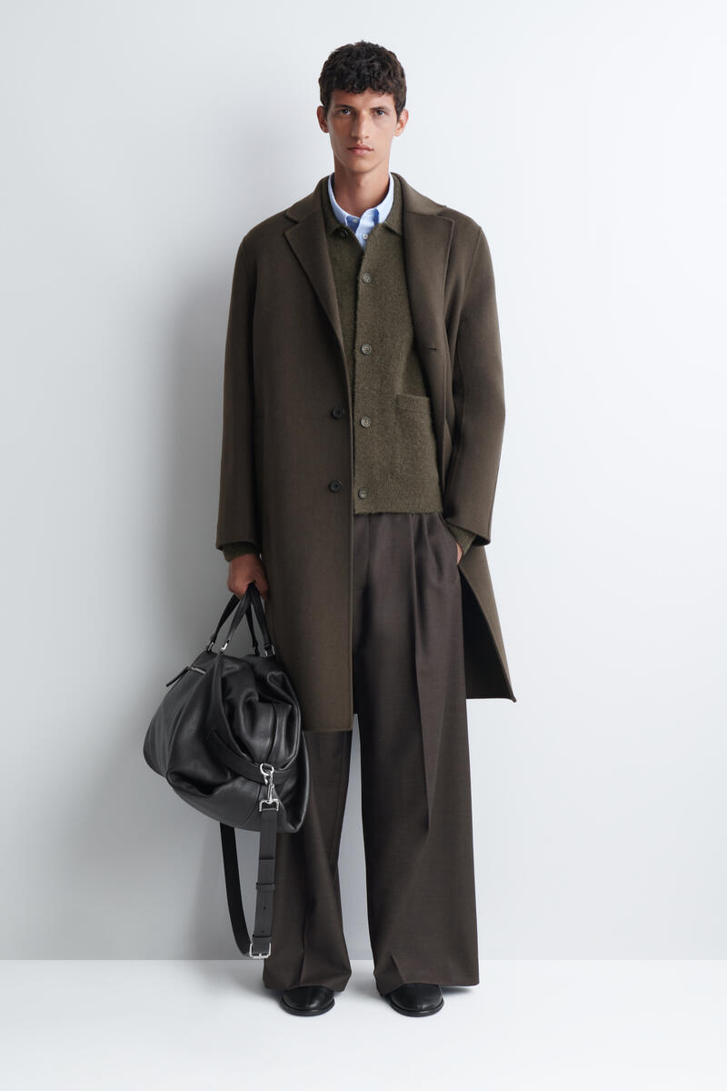 ALPACA-YAK COLLARED CARDIGAN アルパカヤク 襟付きカーディガン BROWN