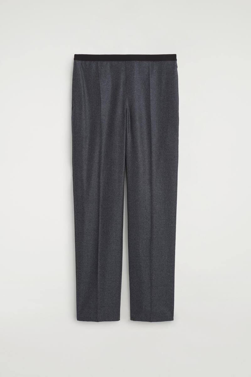 WOOL-FLANNEL STRAIGHT-LEG TROUSERS ウールフランネル ストレート