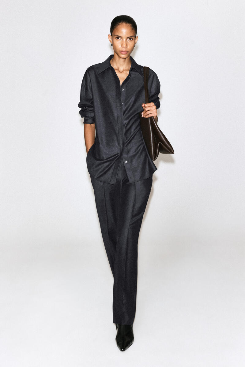 COS テーラードウールフランネル　セットアップ WOOL-FLANNEL STRAIGHT-LEG TROUSERS ウールフランネル ストレート
