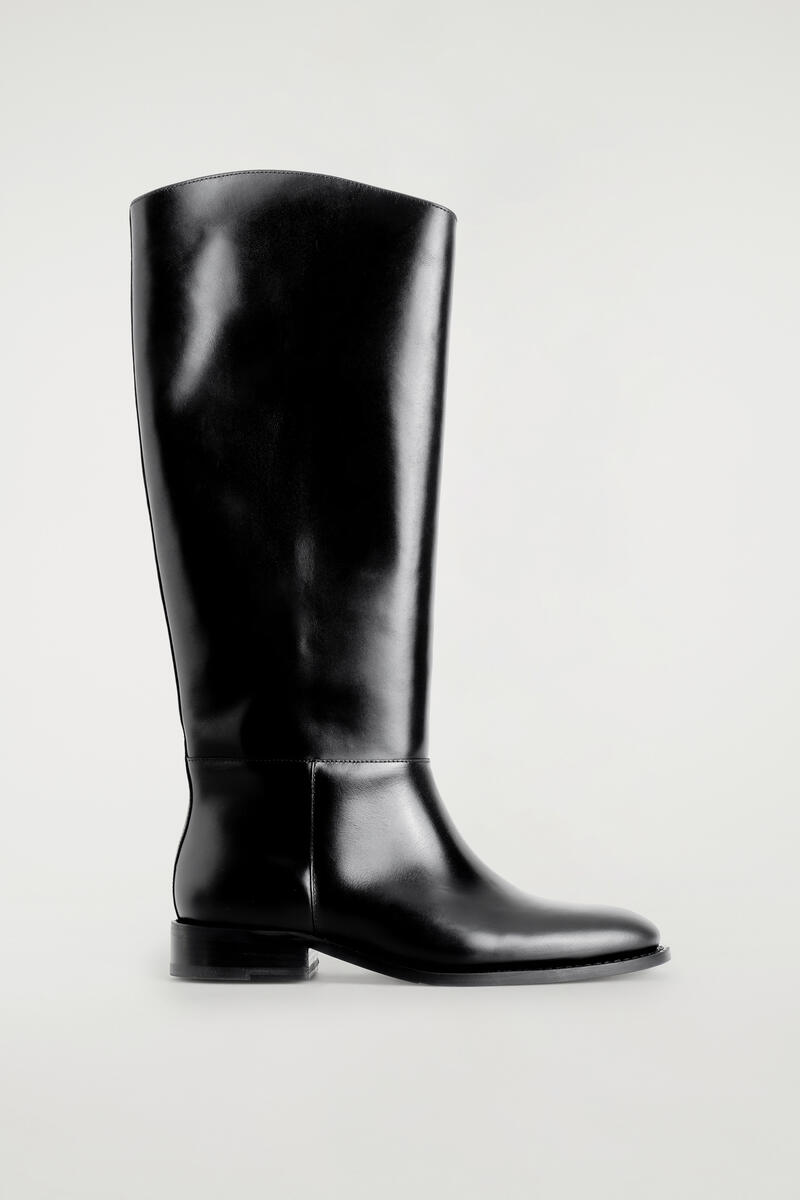 【即購入歓迎】GMBH ブラック エルゴノミックライディングブーツ　サイズ42 LEATHER RIDING BOOTS レザーライディングブーツ ブラック｜COS コス