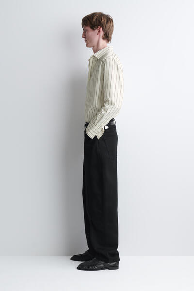 COS ストライプ ストラクチャード コットンシルクシャツ