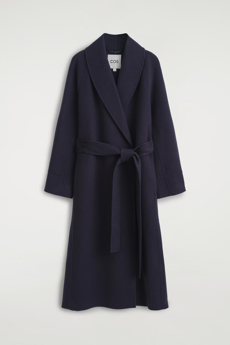 SHAWL-COLLAR DOUBLE-FACED WOOL LONG COAT ショールカラー ダブル