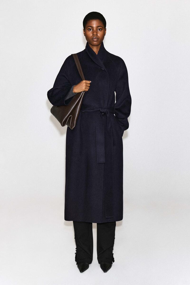 SHAWL-COLLAR DOUBLE-FACED WOOL LONG COAT ショールカラー ダブル