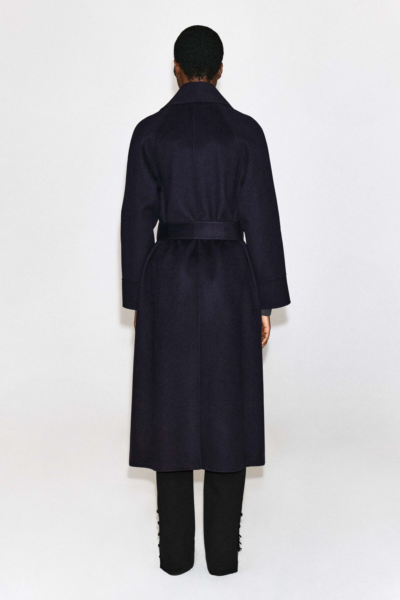 SHAWL-COLLAR DOUBLE-FACED WOOL LONG COAT ショールカラー ダブル