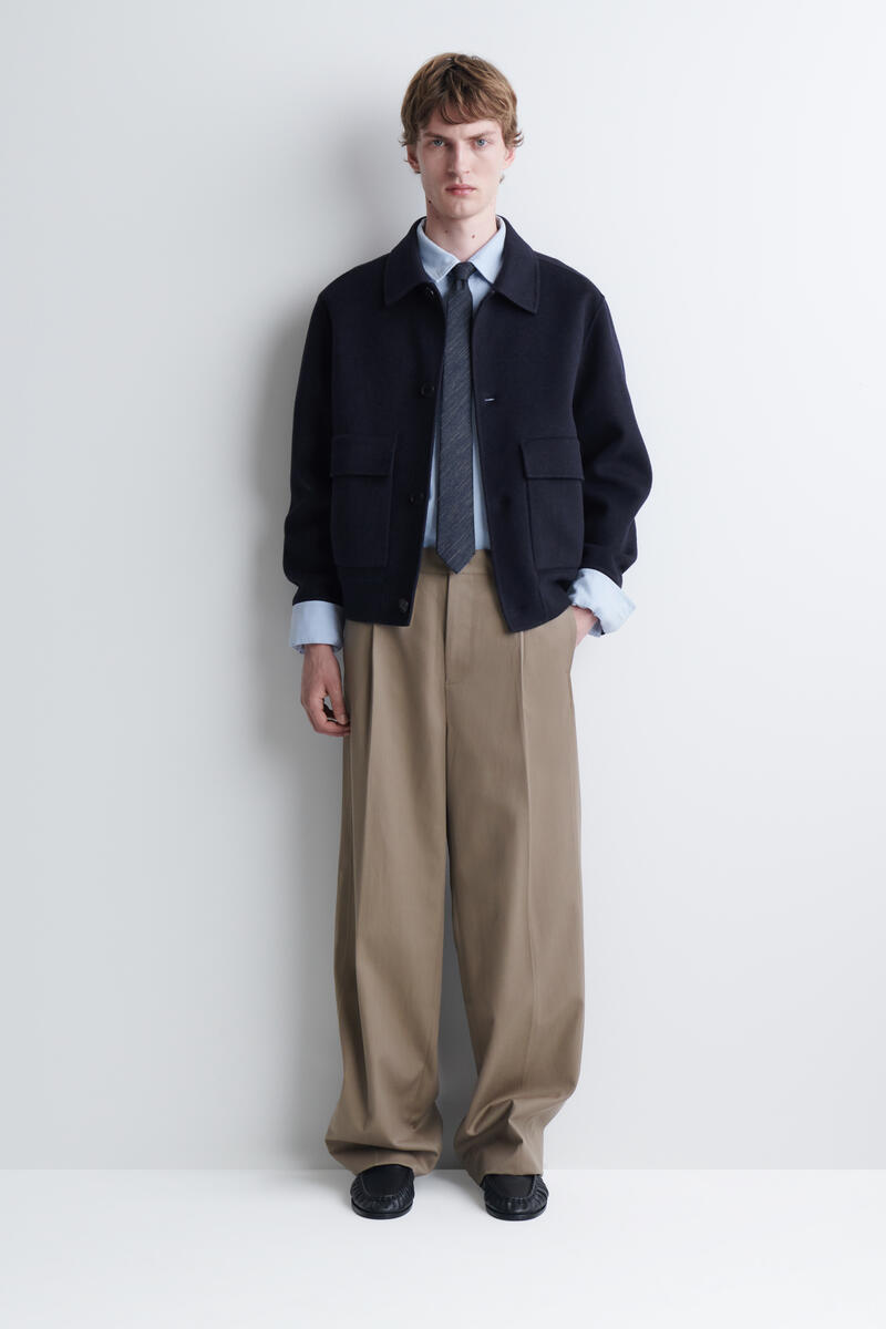 COS デニムエフェクト シルクコットン タイ