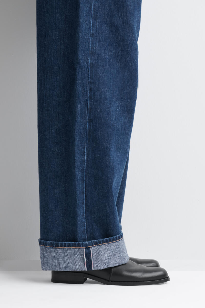 COS FOLD セルビッジ ルーズフィット ワイドレッグジーンズ