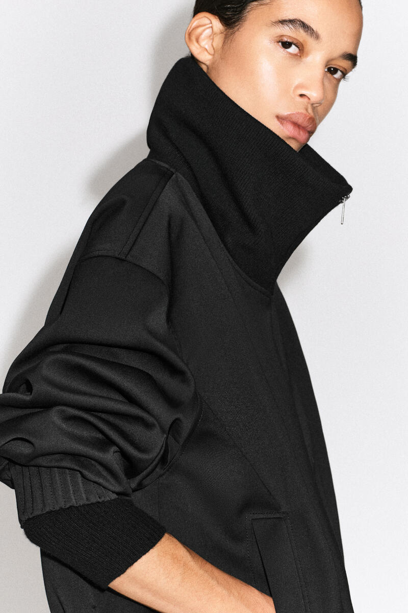 FUNNEL-NECK JACKET ファネルネック ジャケット ブラック｜COS コス