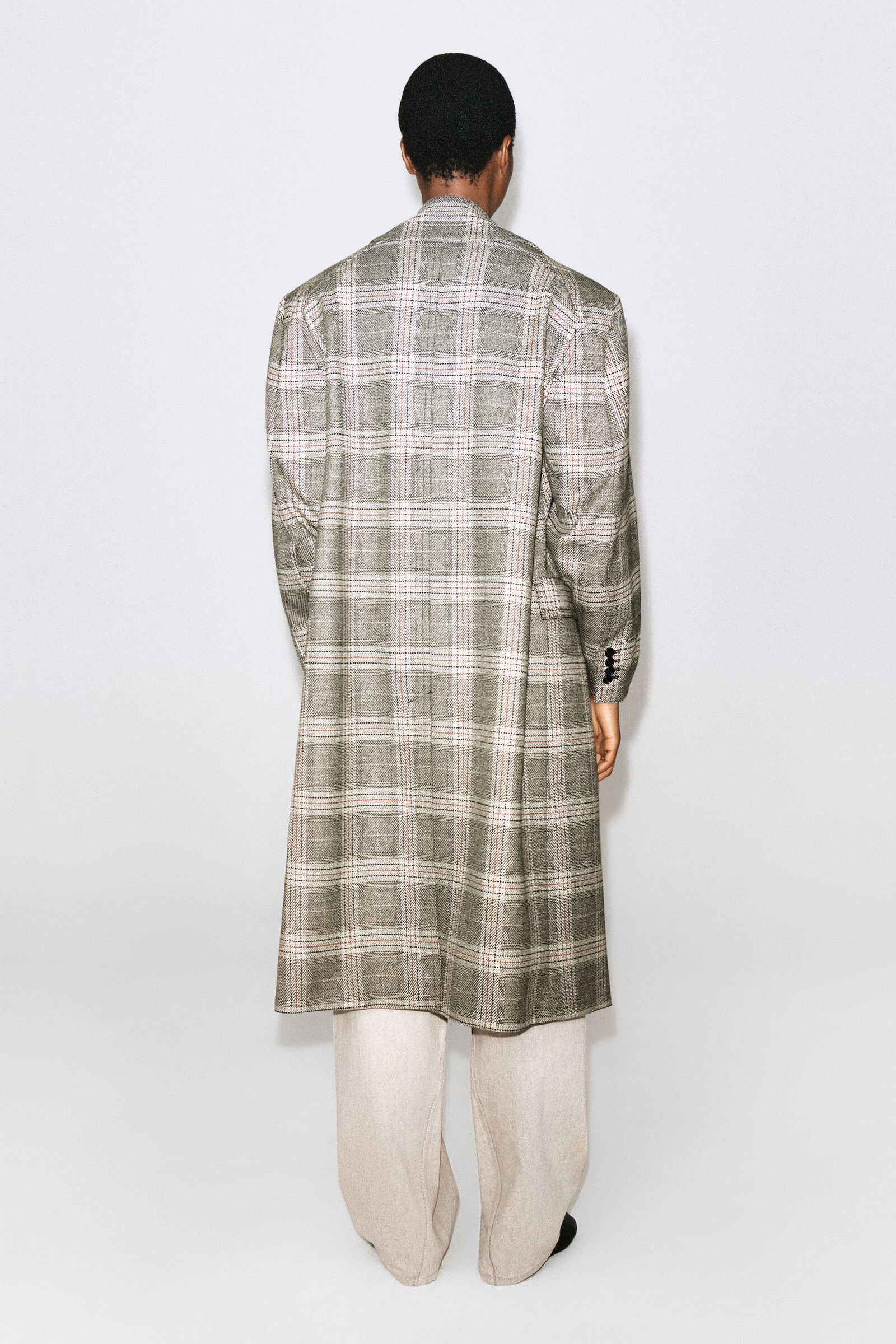 CHECKED TAILORED LONG COAT チェック テーラードロングコート 