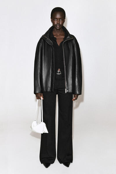 DENIM STRAIGHT-LEG TROUSERS