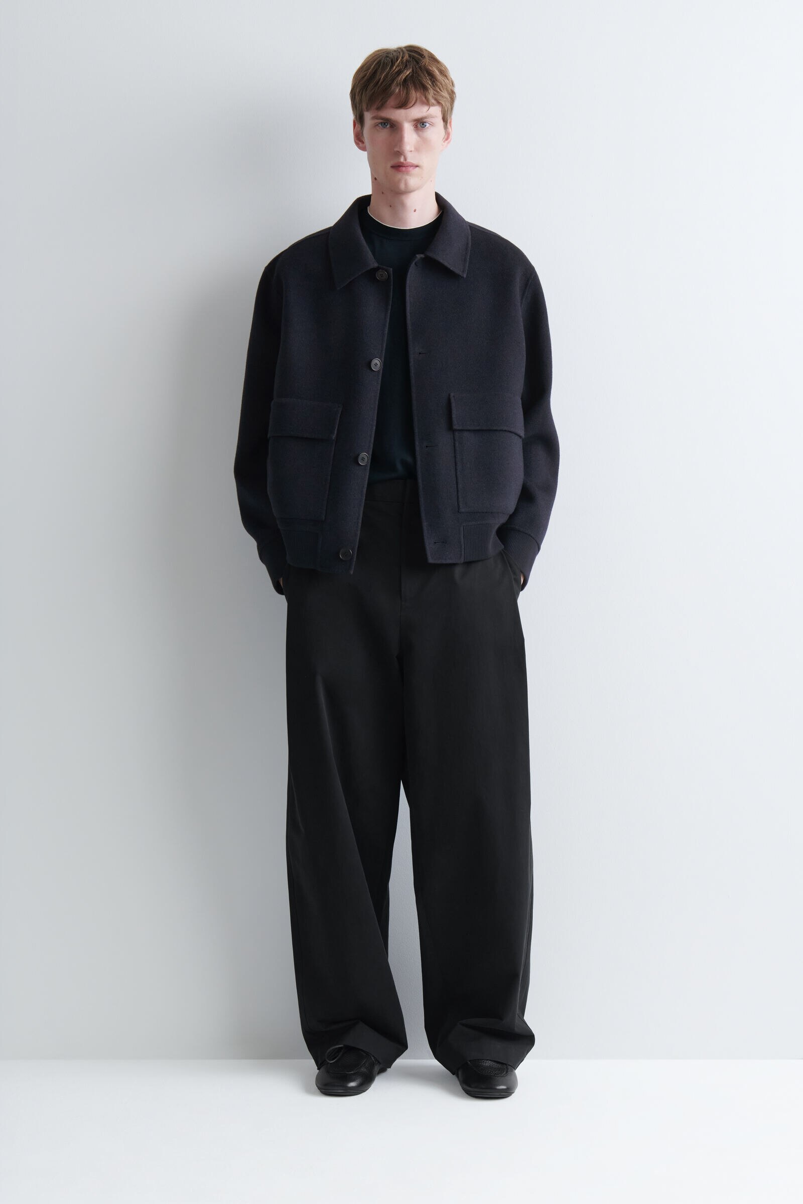 CONTRAST-TIPPED SILK-COTTON T-SHIRT コントラストトリム入り シルク