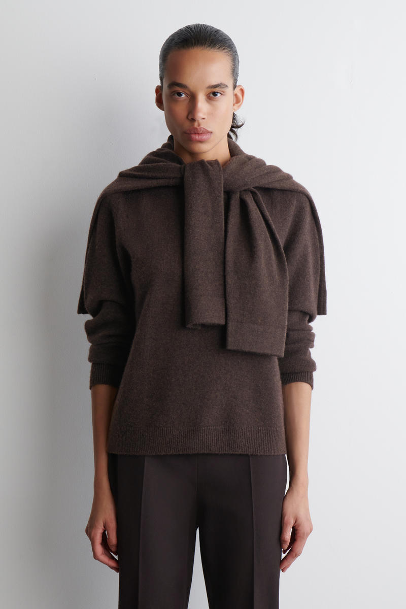 CASHMERE CREW-NECK JUMPER カシミヤクルー ネックセーター ダーク 