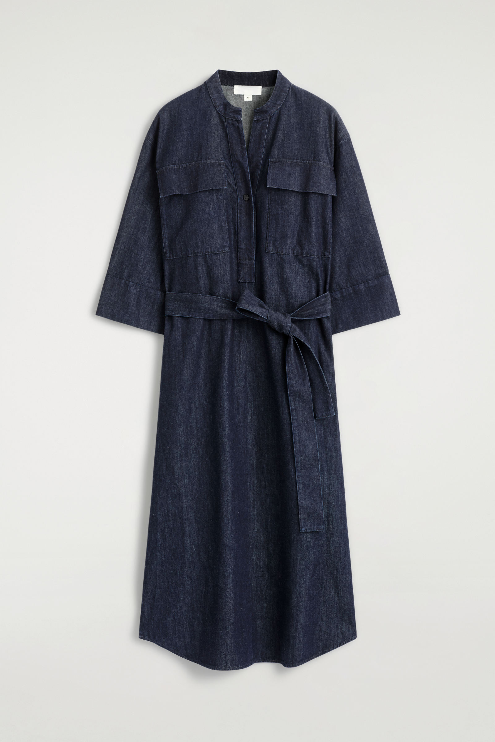 デニムユーティリティミディシャツドレス