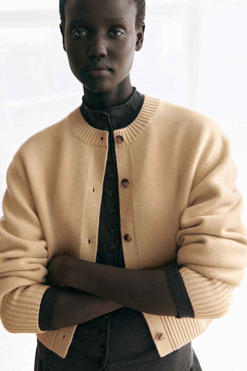 MERINO WOOL CARDIGANBUTTER YELLOW