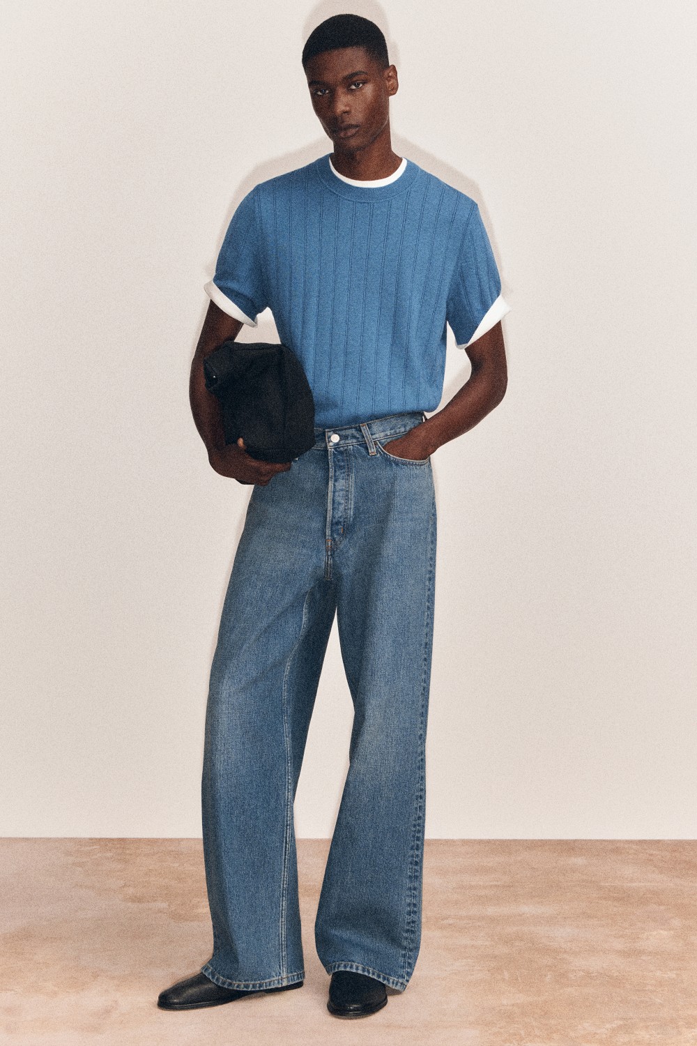 FOLD LOOSE-FIT WIDE-LEG JEANSBLUE