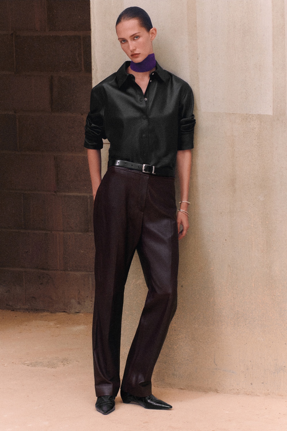 LEATHER SHIRTBLACK