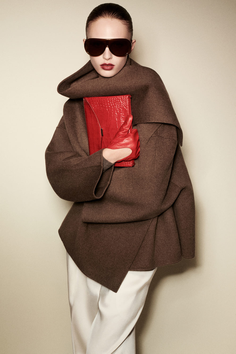 SCARF JACKETBROWN