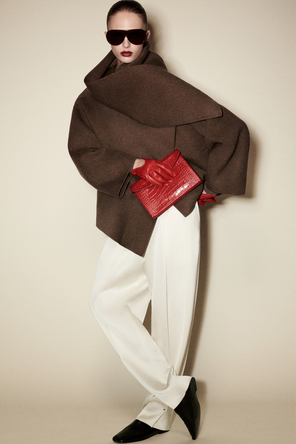 SCARF JACKETBROWN