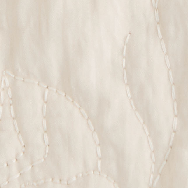 EMBROIDERED QUILTED LINER JACKETIVORY
