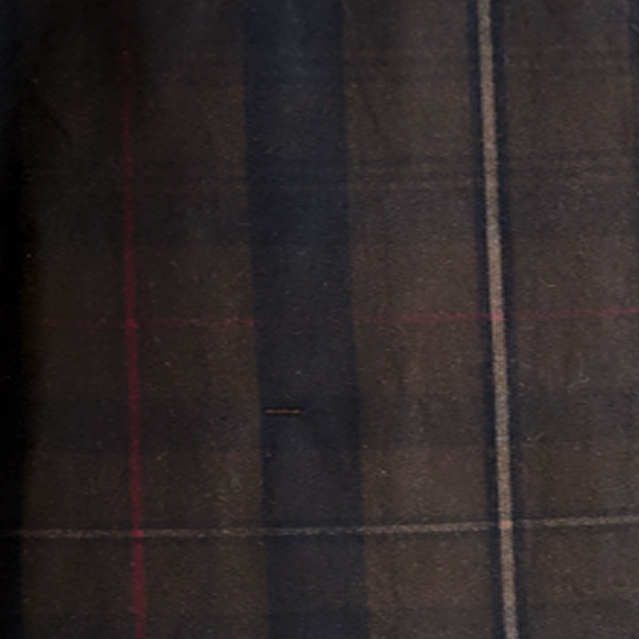 CHECKED WAXED-COTTON CAR COATKHAKI / CHECKED