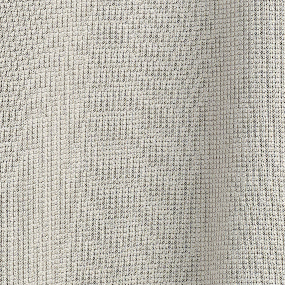 WAFFLE-KNIT COTTON POLO SHIRTBLACK
