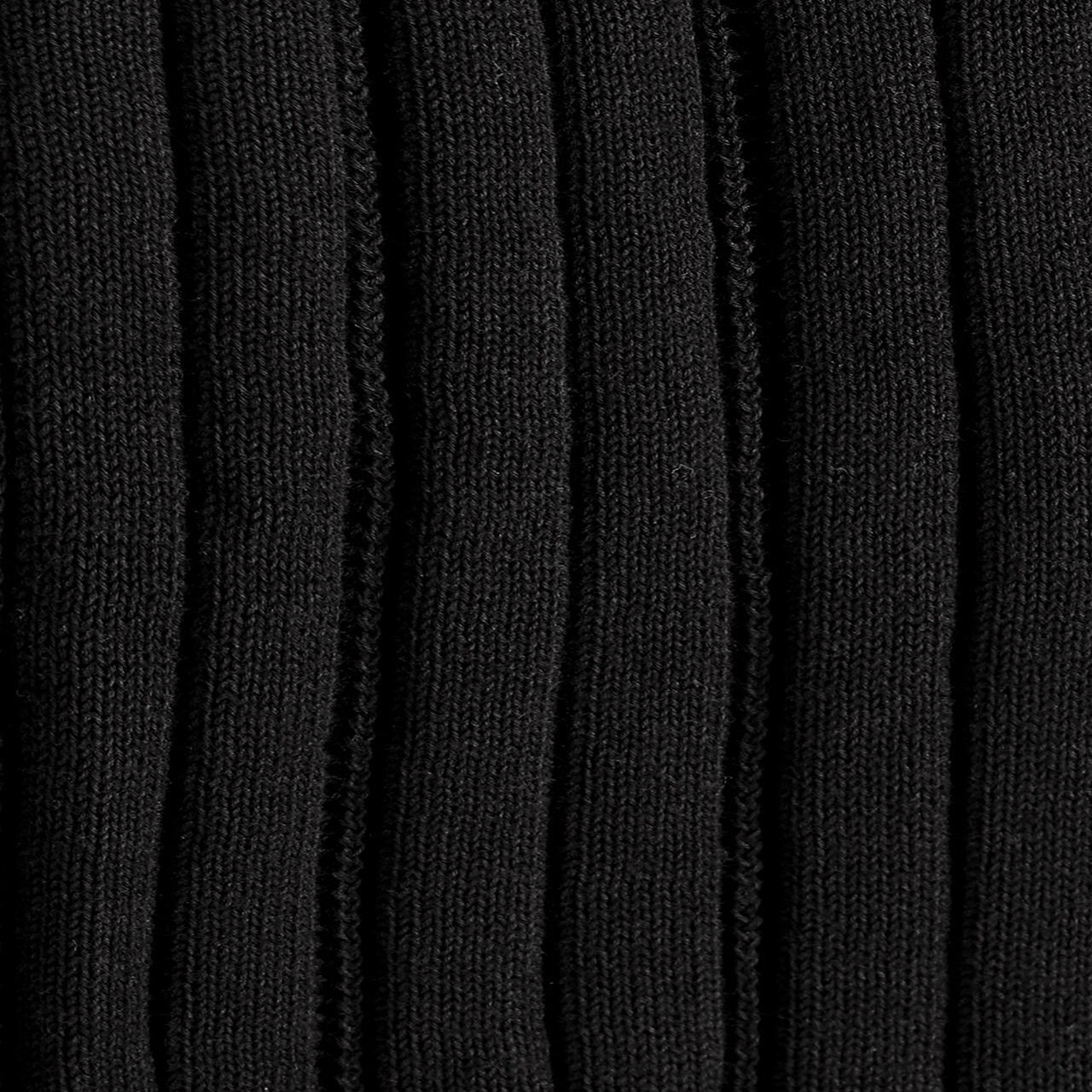 POINTELLE-KNIT COTTON CARDIGANBLACK