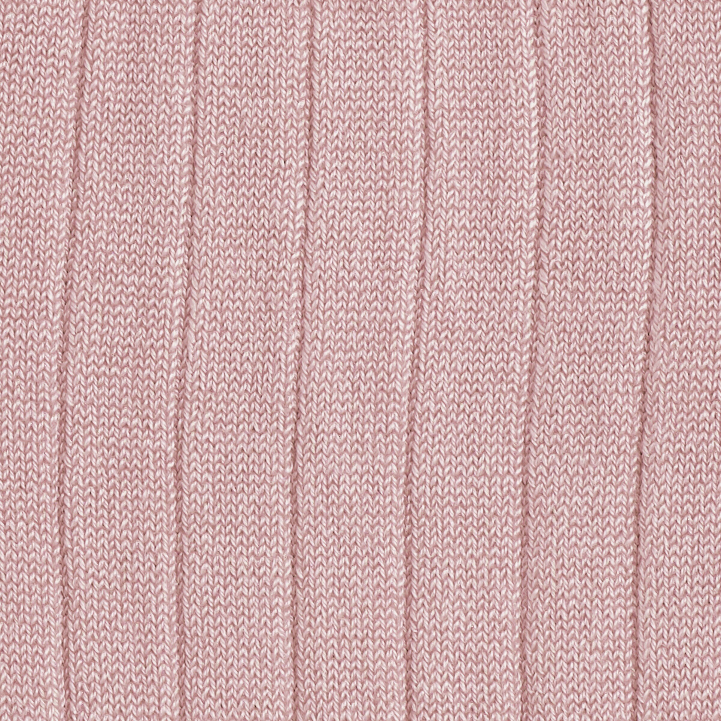 RIBBED SILK KNEE SOCKSPINK