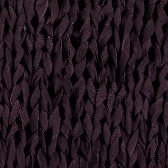 CROCHET-KNIT TAPE-YARN MIDI DRESSBORDEAUX