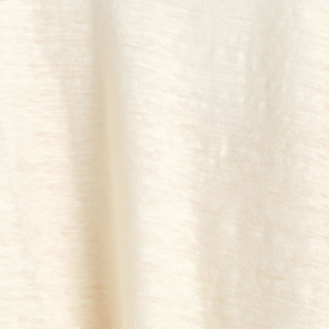 V-NECK LINEN T-SHIRTBLACK