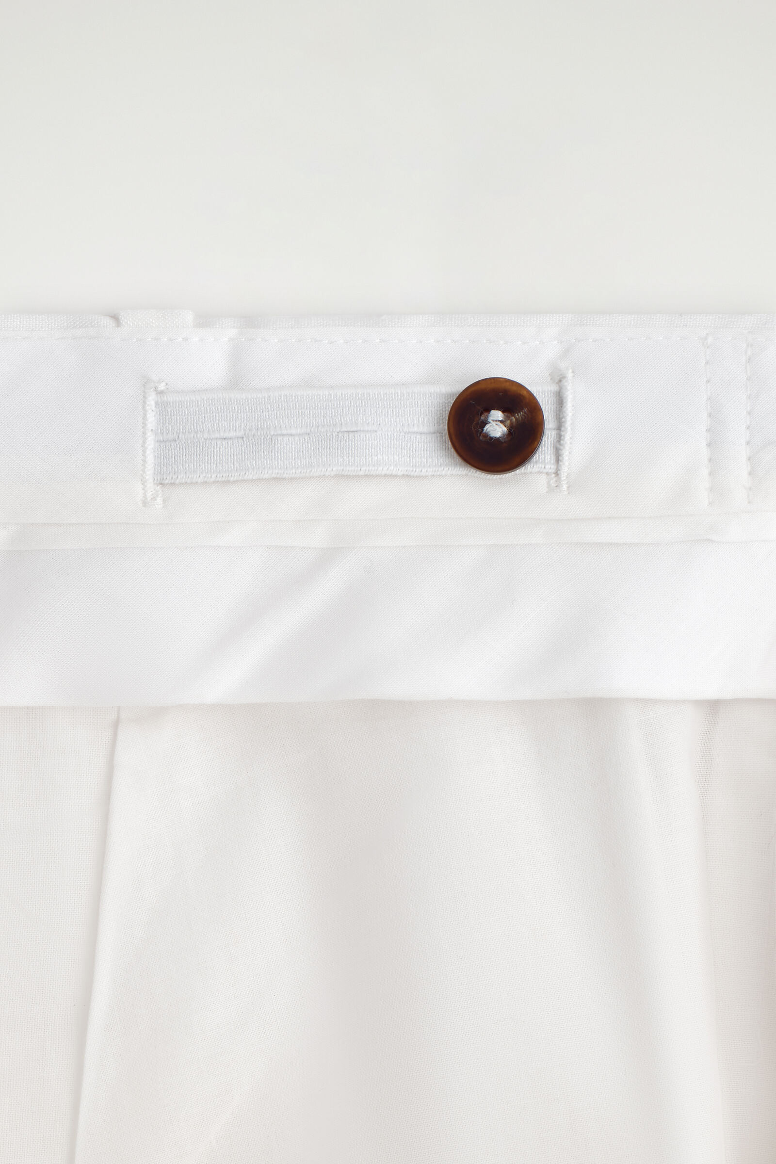 LINEN STRAIGHT-LEG TROUSERSWHITE