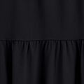 WAISTED COTTON MIDI DRESSBLACK