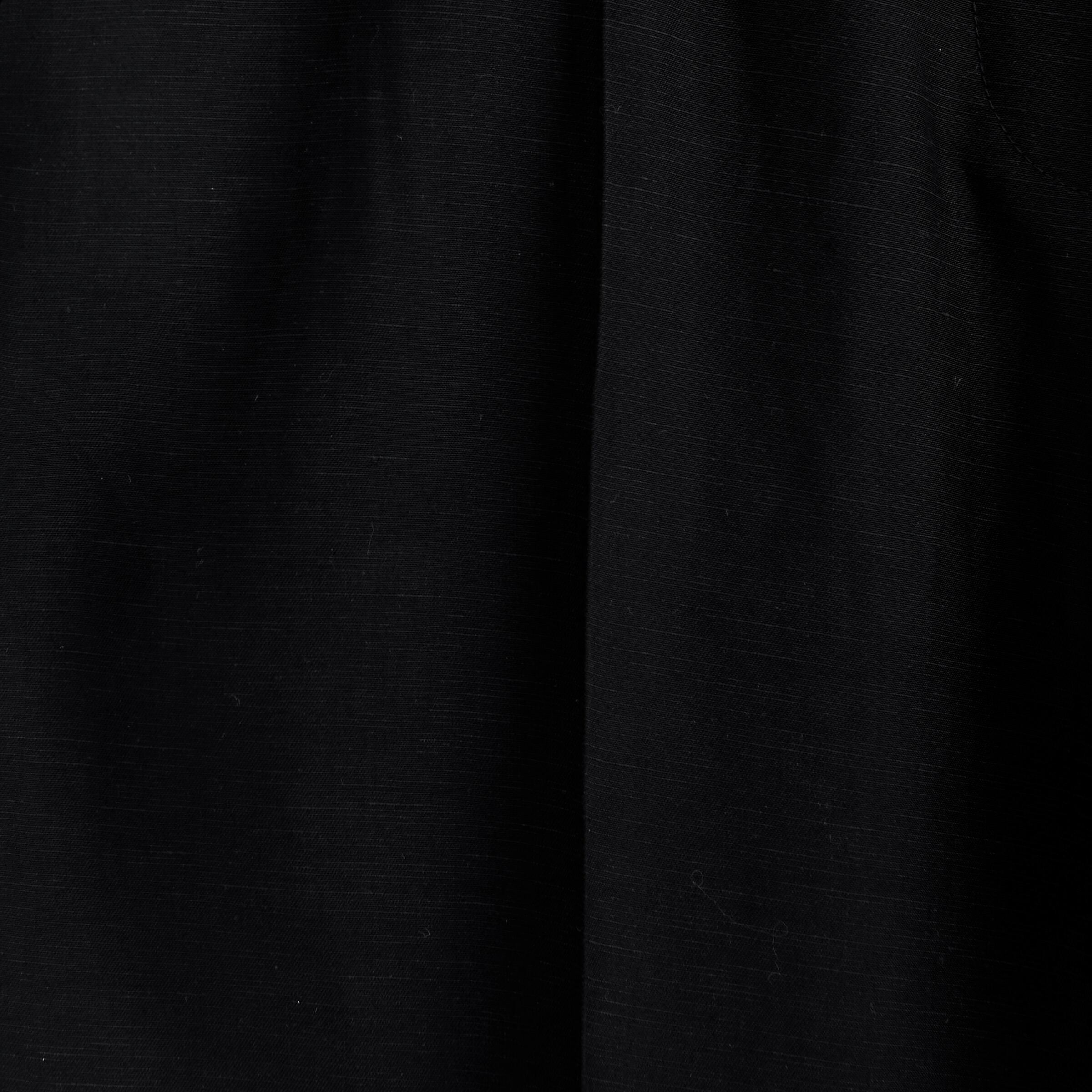 TAILORED LINEN-BLEND STRAIGHT-LEG TROUSERSBLACK