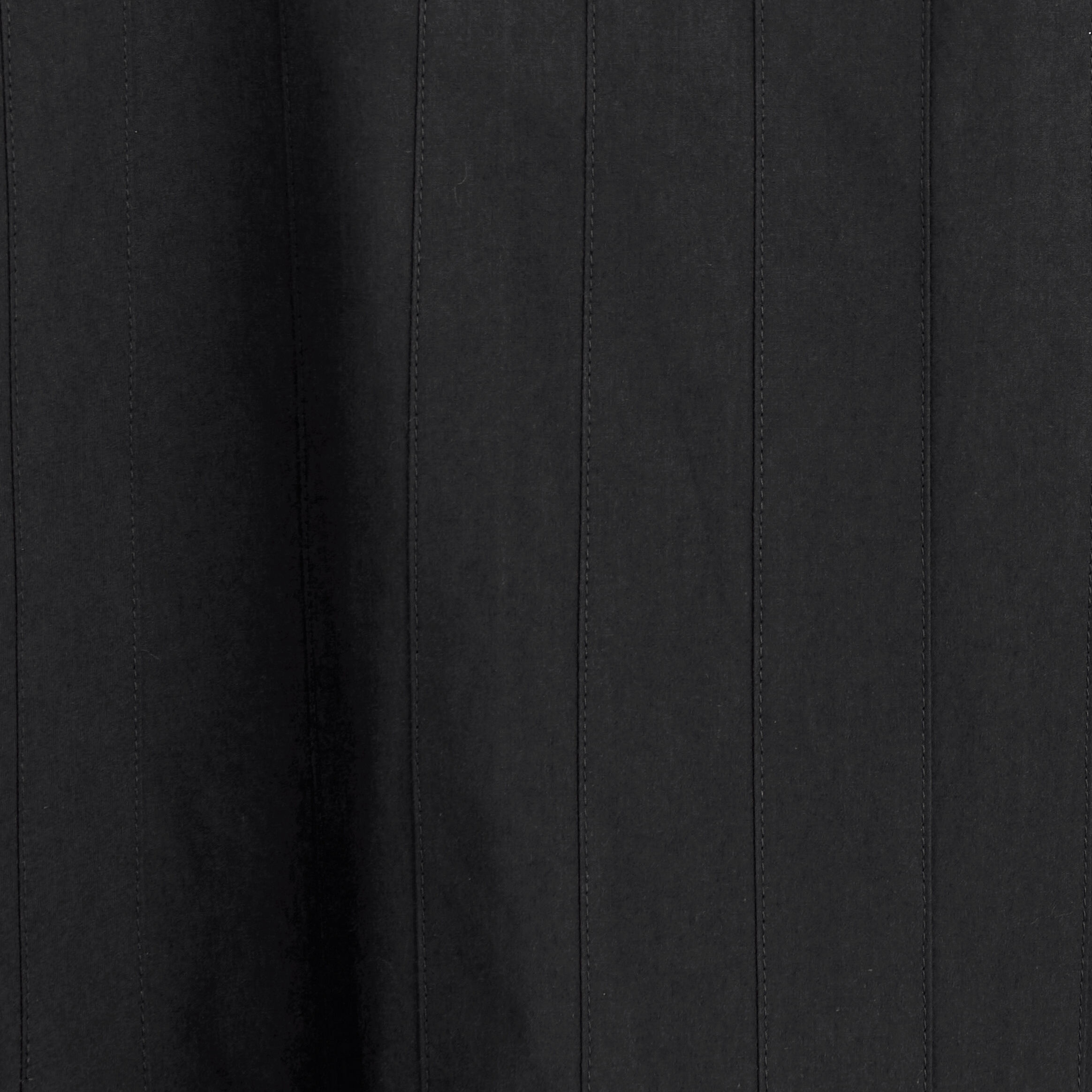 PLEATED COTTON-POPLIN MINI DRESSBLACK