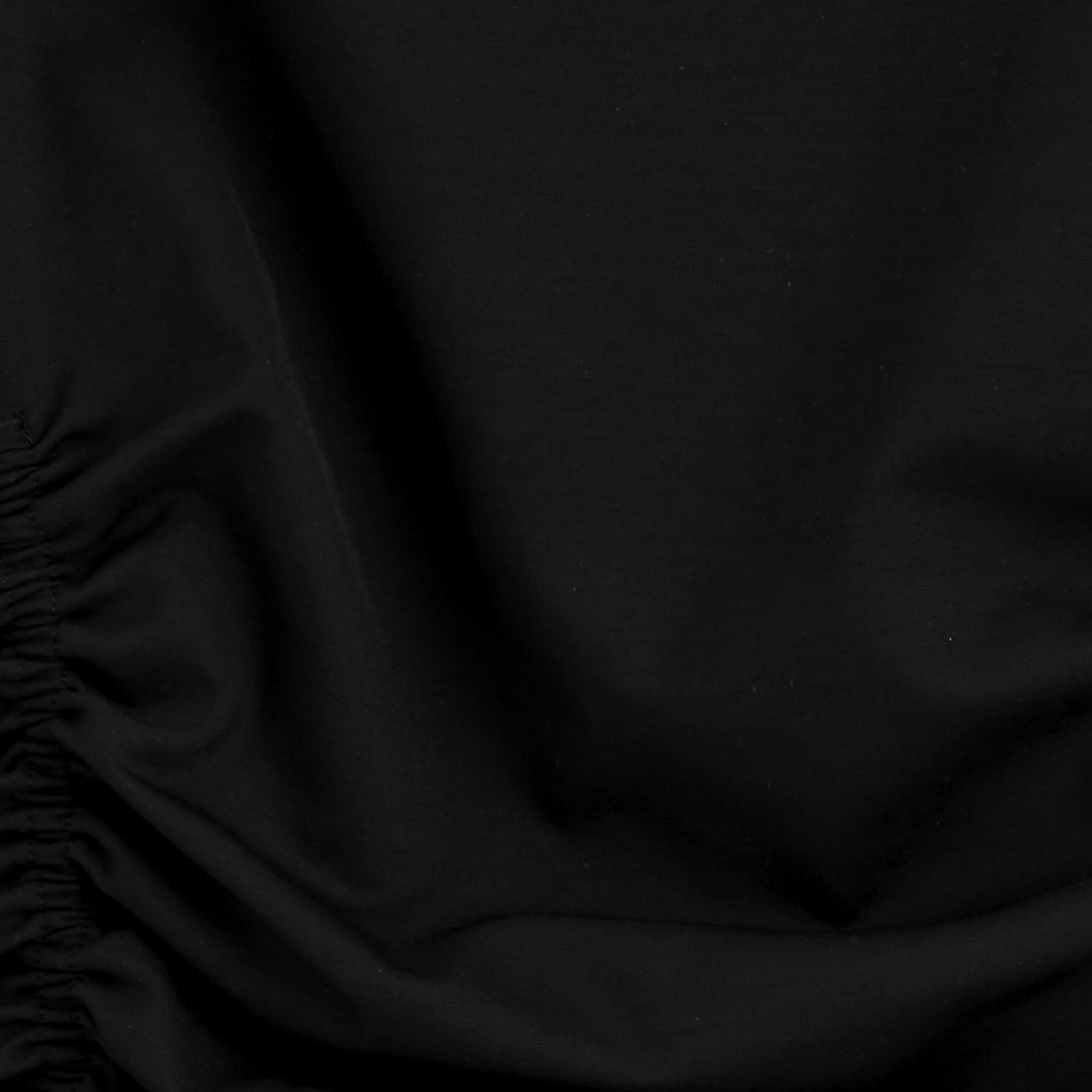 RUCHED-WAIST COTTON-JERSEY TANK TOPBLACK